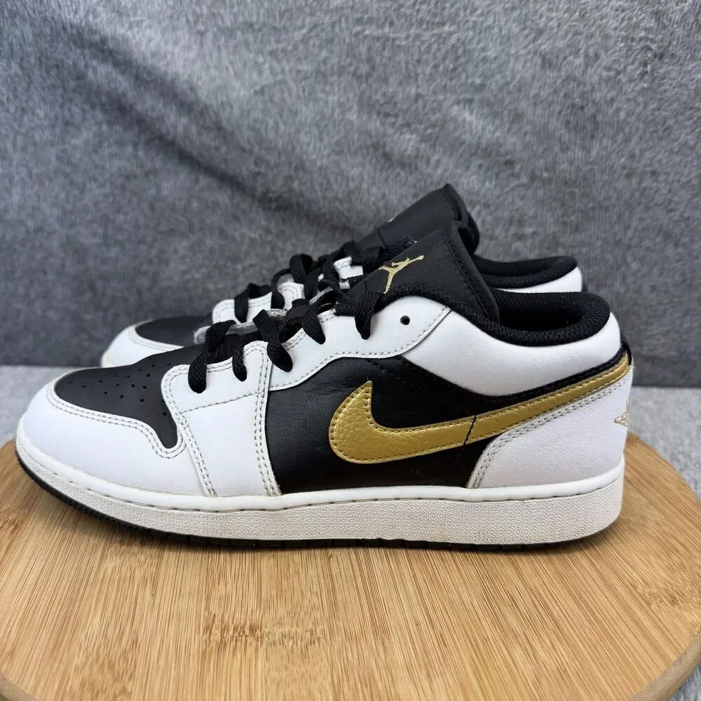 Nike Air Jordan 1 Low Shoes Boys Size 7Y White Sneakers 553560-172 No Insoles